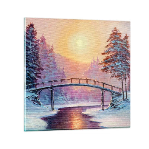 Cuadro sobre vidrio - Impresiones sobre Vidrio - Las cuatro estaciones: el invierno - 30x30 cm