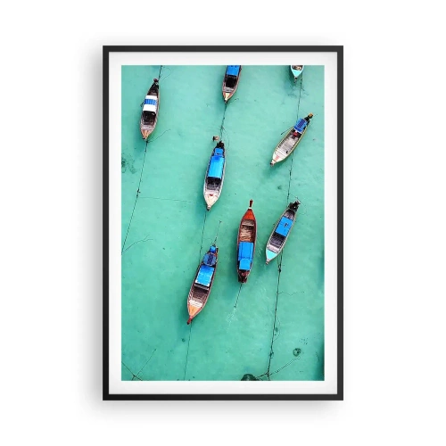 Póster en marco negro - En alegre espera - 61x91 cm