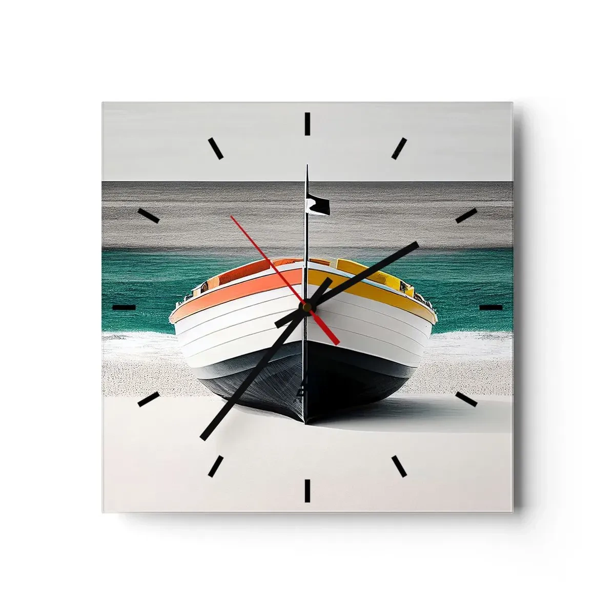 Reloj de pared - Reloj de vidrio - En su lugar exacto - 40x40 cm