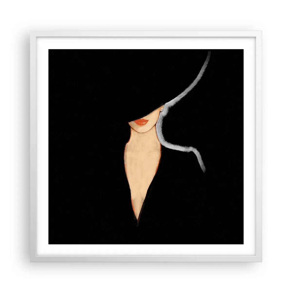 Póster en marco blanco - Elegancia y estilo - 60x60 cm