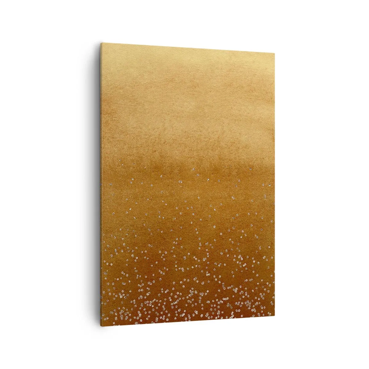 Cuadro sobre lienzo - Impresión de Imagen - Un degradado dorado con brillo sutil y adornos. - 70x100cm - Nacimiento de la luz - Decoración de pared moderna para salón y dormitorio ARTTOR