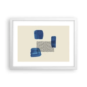 Póster en marco blanco - Un cuarteto abstracto - 40x30 cm