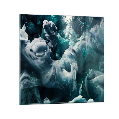 Cuadro sobre vidrio - Impresiones sobre Vidrio - Un movimiento de color - 60x60 cm