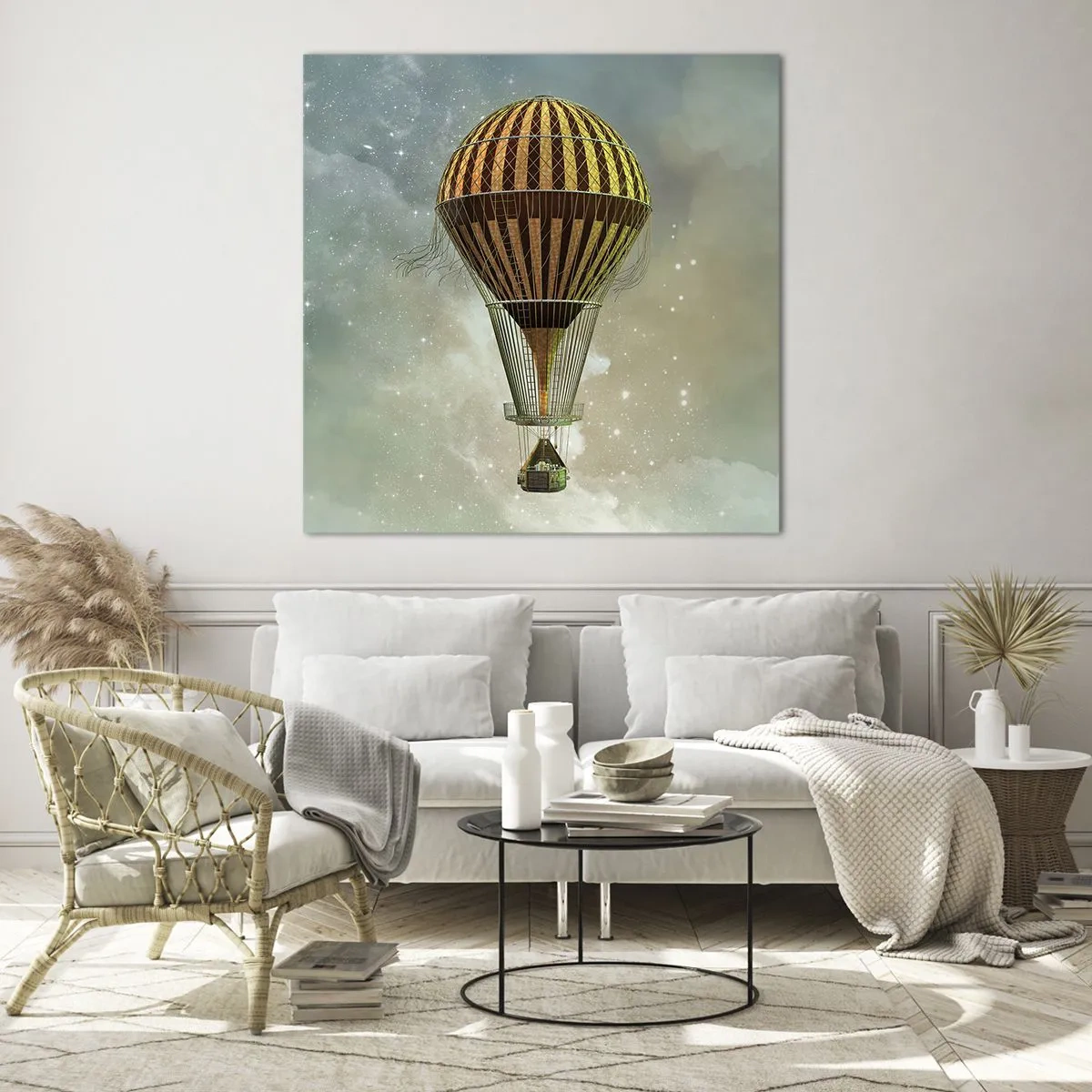 Cuadro sobre vidrio - Impresiones sobre Vidrio - Vuelos pioneros - 60x60 cm