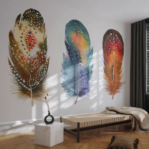 Fotomural Premium Canvas - Rituales, ceremonias, secretos - pluma de pájaro, Pájaro, Abstracción - 250x175 cm