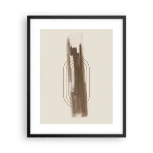 Póster en marco negro - Un soplo de gris - 40x50 cm