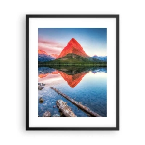 Póster en marco negro - Cálido y frío - 40x50 cm