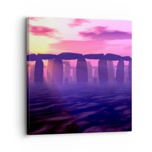 Cuadro sobre lienzo - Impresión de Imagen - Misterio al amanecer en la niebla - 30x30 cm