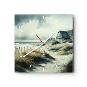 Reloj de pared - Reloj de vidrio - Lejos del bullicio - 40x40 cm