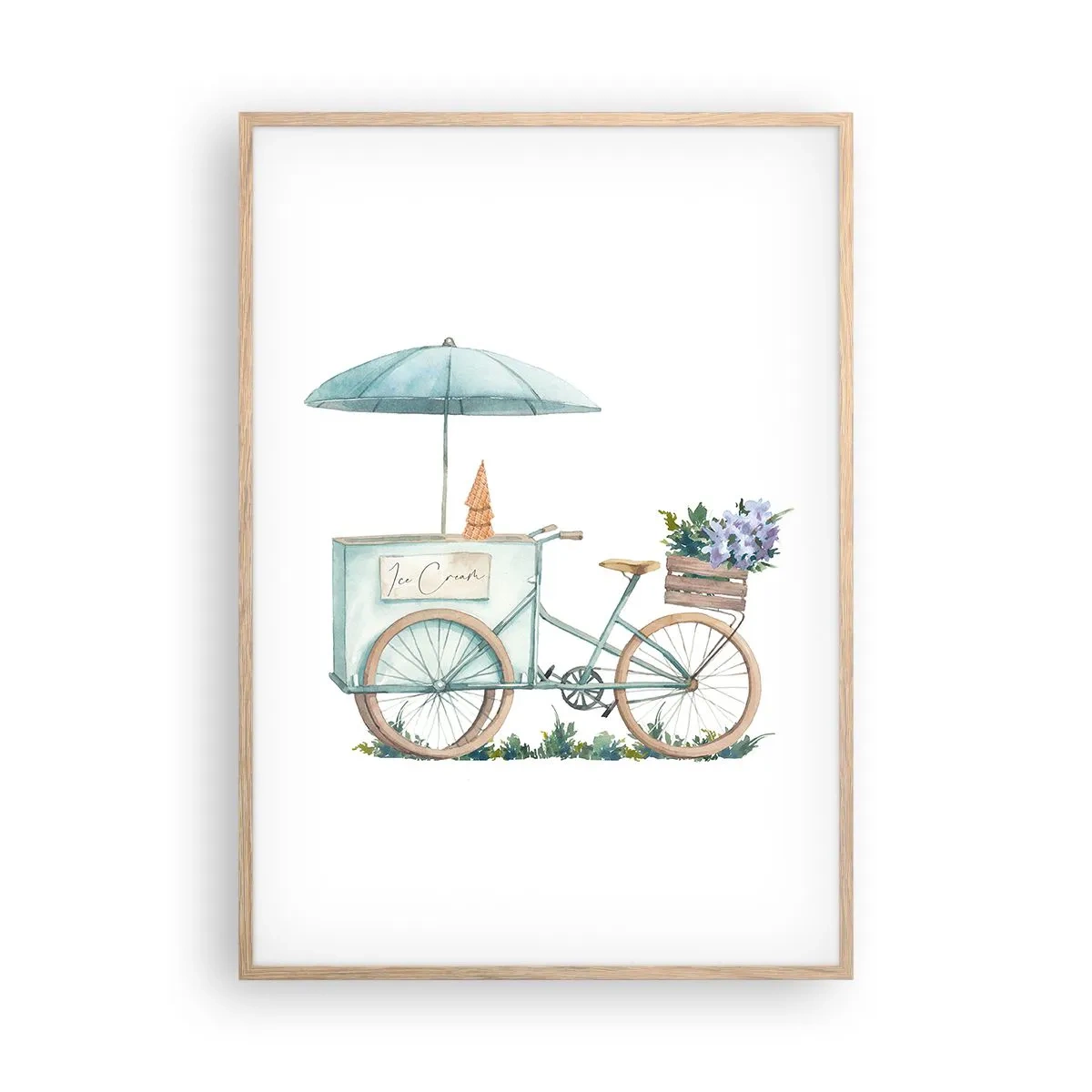 Póster en marco roble claro - Dulce recuerdo del verano - 70x100 cm