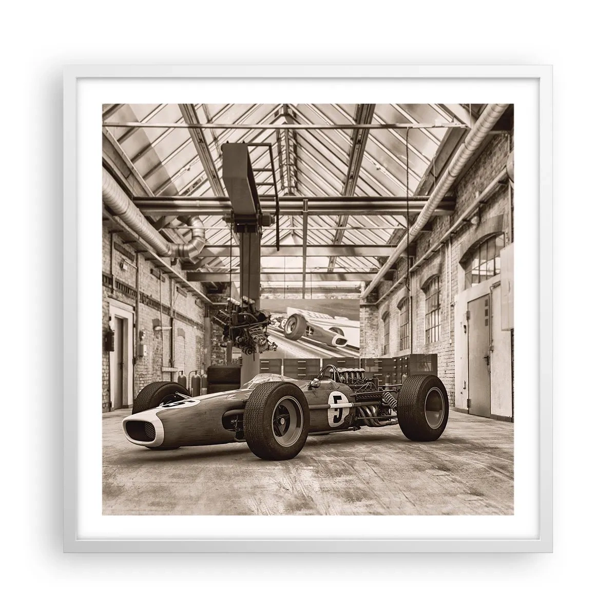 Póster en marco blanco - El descanso del vencedor - 60x60 cm