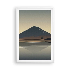 Póster en marco blanco - Reflejo de espejo - 61x91 cm