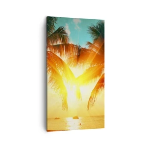 Cuadro sobre lienzo - Impresión de Imagen - Pareja exótica - 45x80 cm