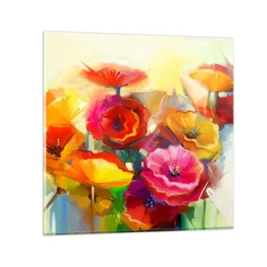 Cuadro sobre vidrio - Impresiones sobre Vidrio - No solo rojo - 30x30 cm