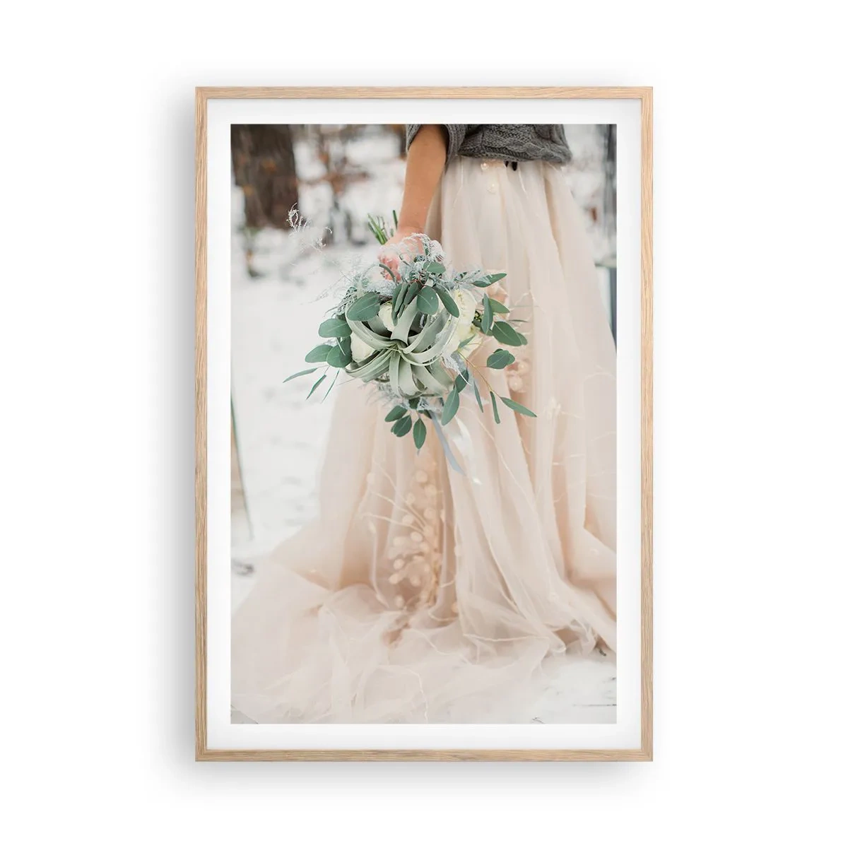 Póster en marco roble claro - Y vivieron felices para siempre - 61x91 cm