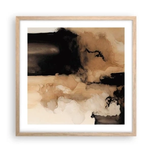 Póster en marco roble claro - Una abstracción intrigante - 50x50 cm