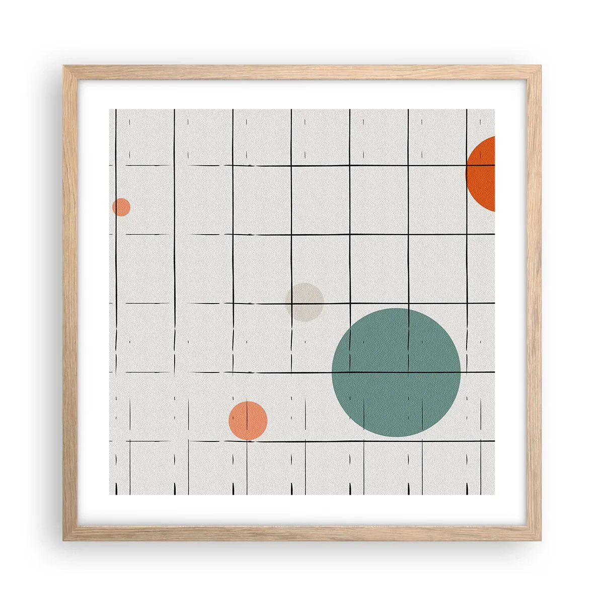 Póster en marco roble claro - Atrapados. ¿Nosotros o ellos? - 50x50 cm