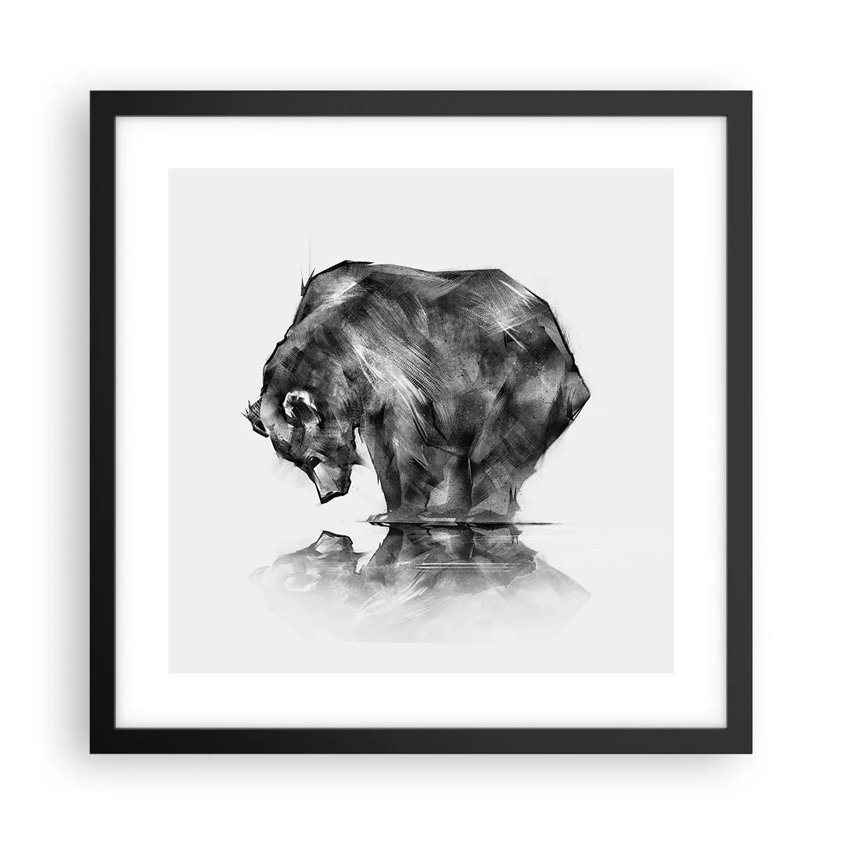 Póster en marco negro - Es bueno ver a alguien cercano - 40x40 cm