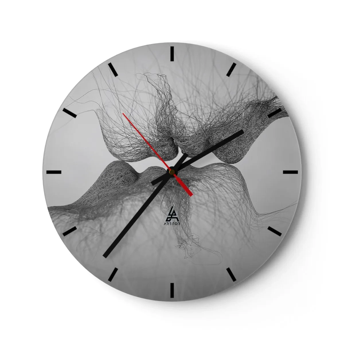 Reloj de pared - Reloj de vidrio - Beso del viento - 40x40 cm