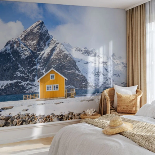 Fotomural Autadhesivo Deluxe Sticker - Vacaciones escandinavas - Invierno, Alpes, Montañas - 400x280 cm
