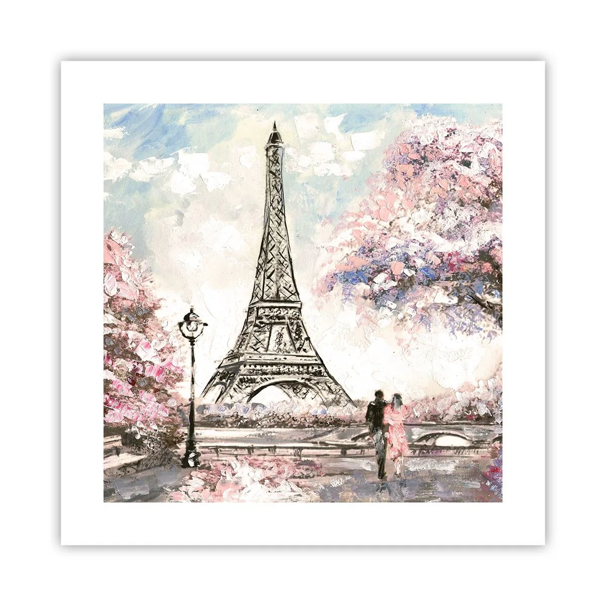 Póster - Un paseo por París en abril - 40x40 cm