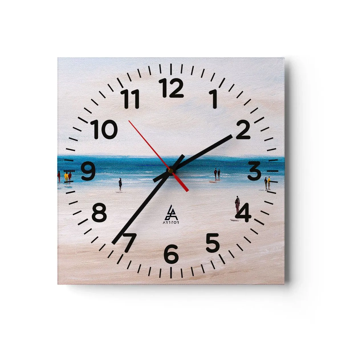 Reloj de pared - Reloj de vidrio - Necesidad natural - 30x30 cm