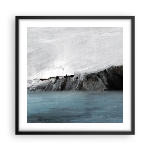 Póster en marco negro - Agua - tierra: un choque de elementos - 50x50 cm
