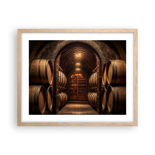 Póster en marco roble claro - Sótano atmosférico - 50x40 cm