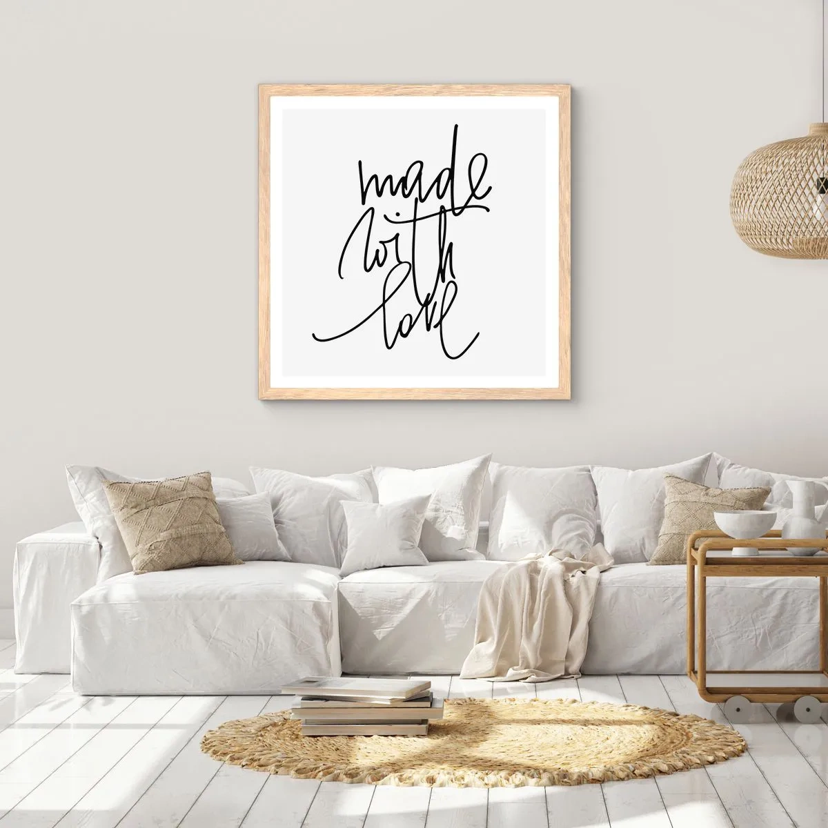 Póster en marco roble claro - La mejor marca - 50x50 cm