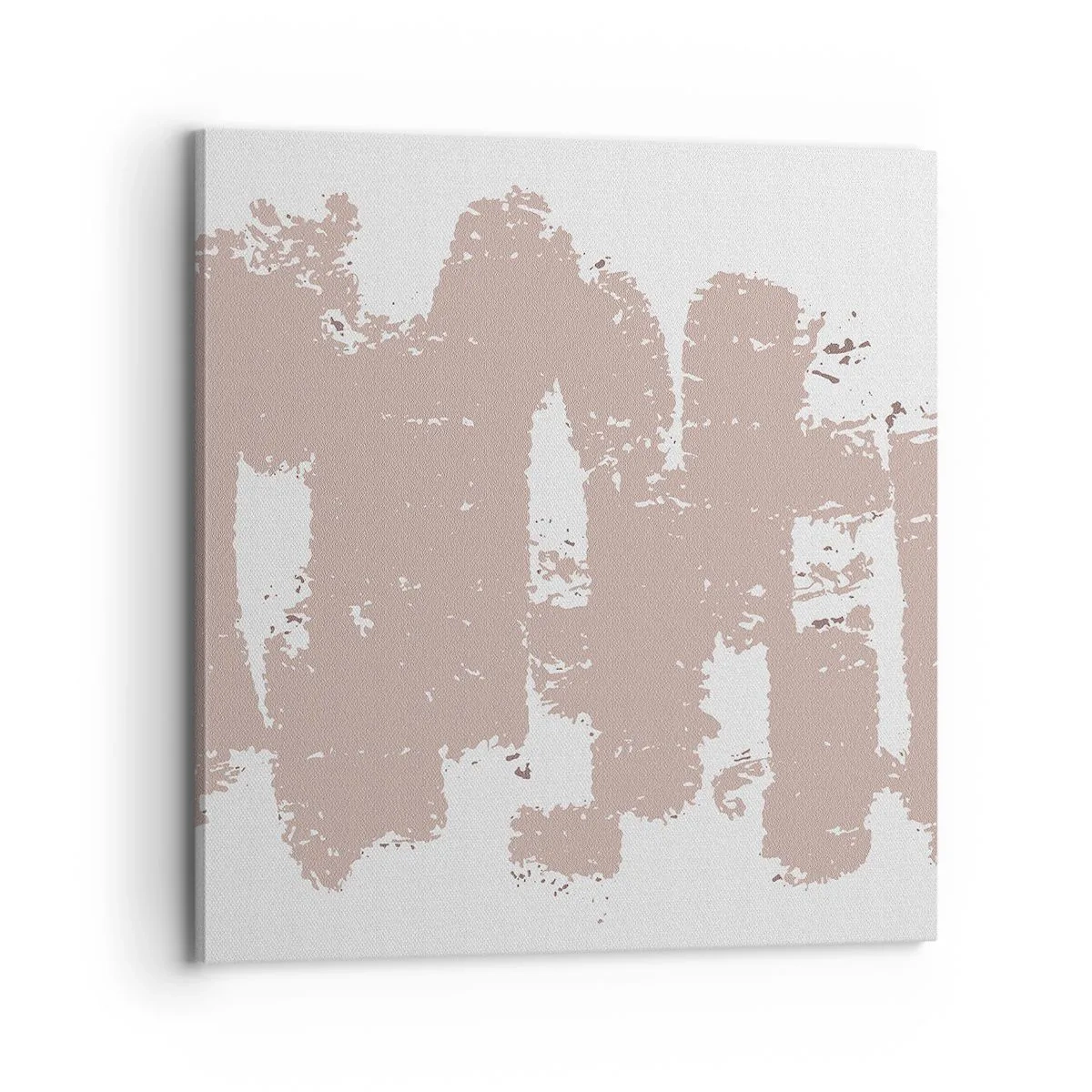 Cuadro sobre lienzo - Impresión de Imagen - Abstracción en rosa suave - 70x70 cm