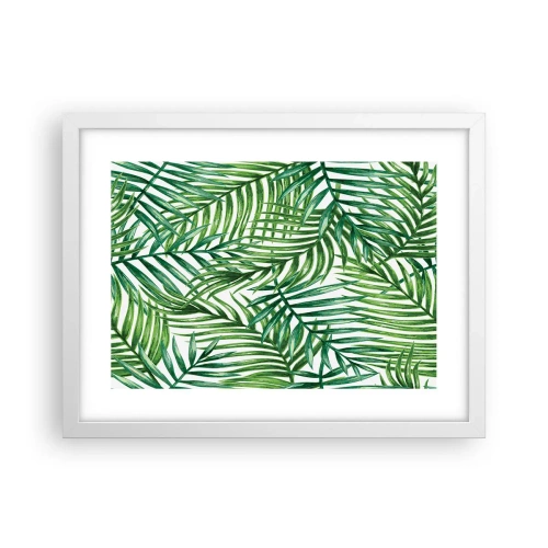 Póster en marco blanco - Bajo el verde - 40x30 cm