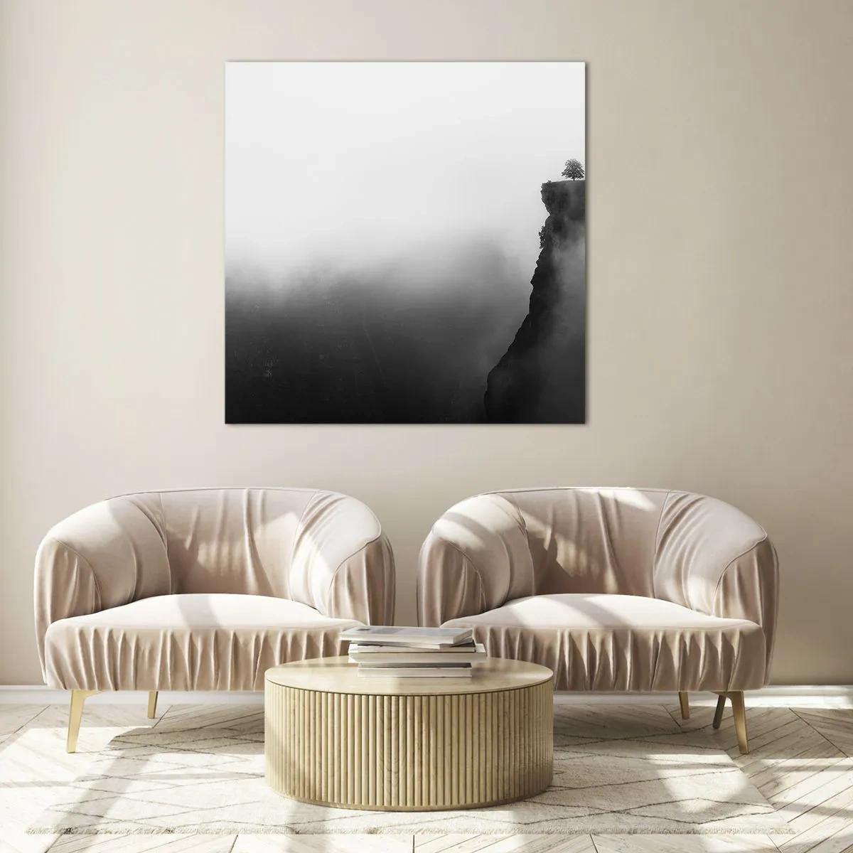 Cuadro sobre vidrio - Impresiones sobre Vidrio - En el límite del mundo - 60x60 cm