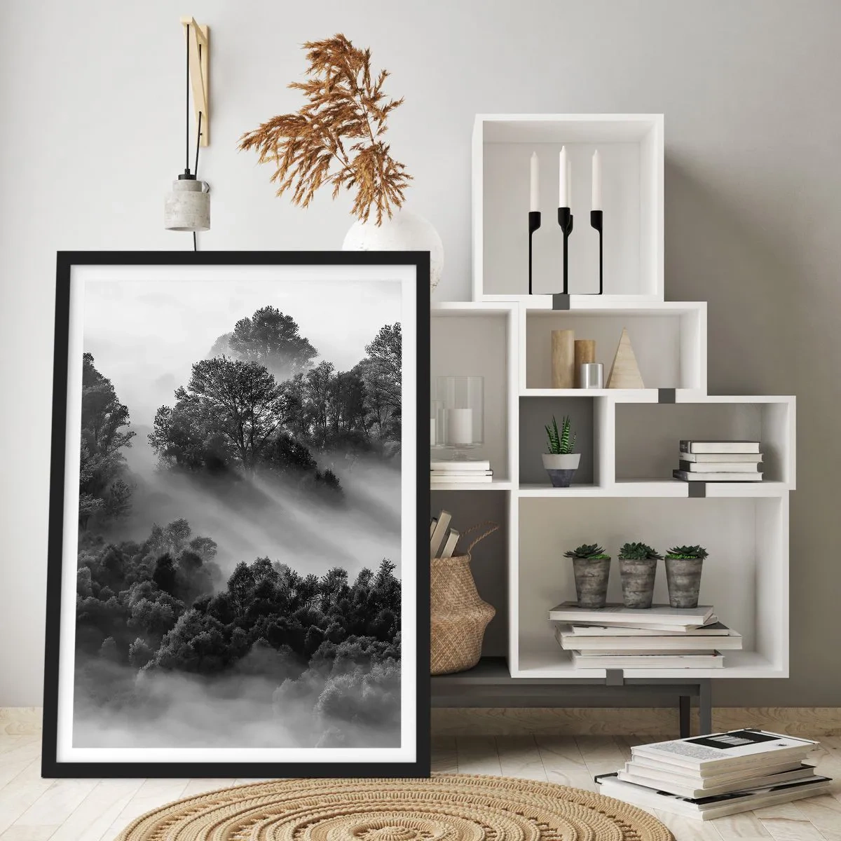 Póster en marco negro - Levantarse del sueño - 70x100 cm