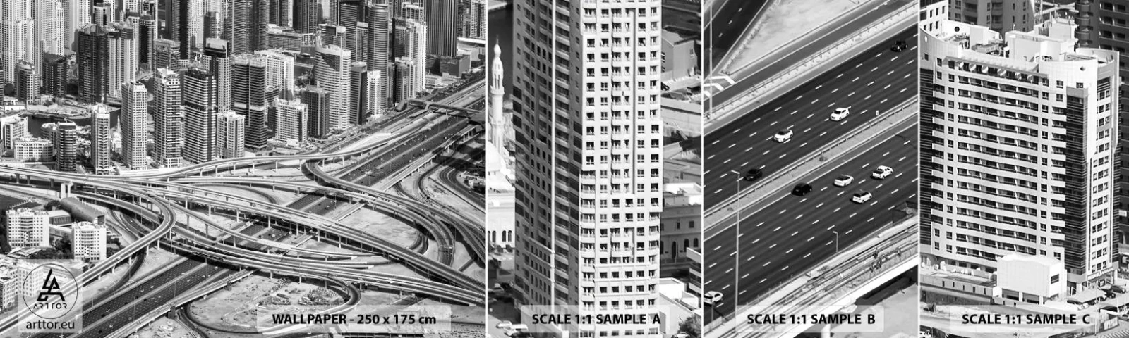 Muestra De Fotomural Standard Eco - Dubái: la ciudad imposible - Ciudad, Arquitectura, Metrópoli - 100x30 cm
