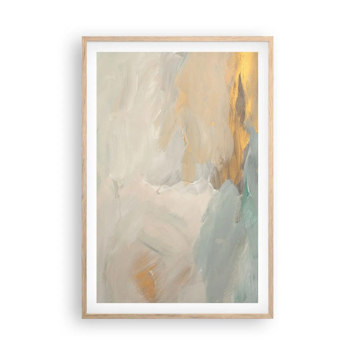 Póster en marco roble claro - Abstracción - una tierra de dulzura - 61x91 cm