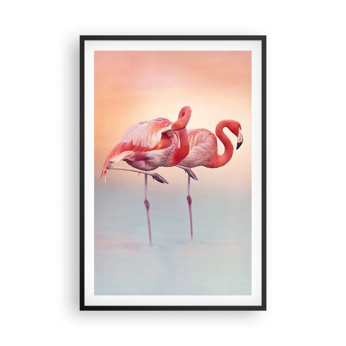 Póster en marco negro - Elegancia bajo el sol de poniente - 61x91 cm