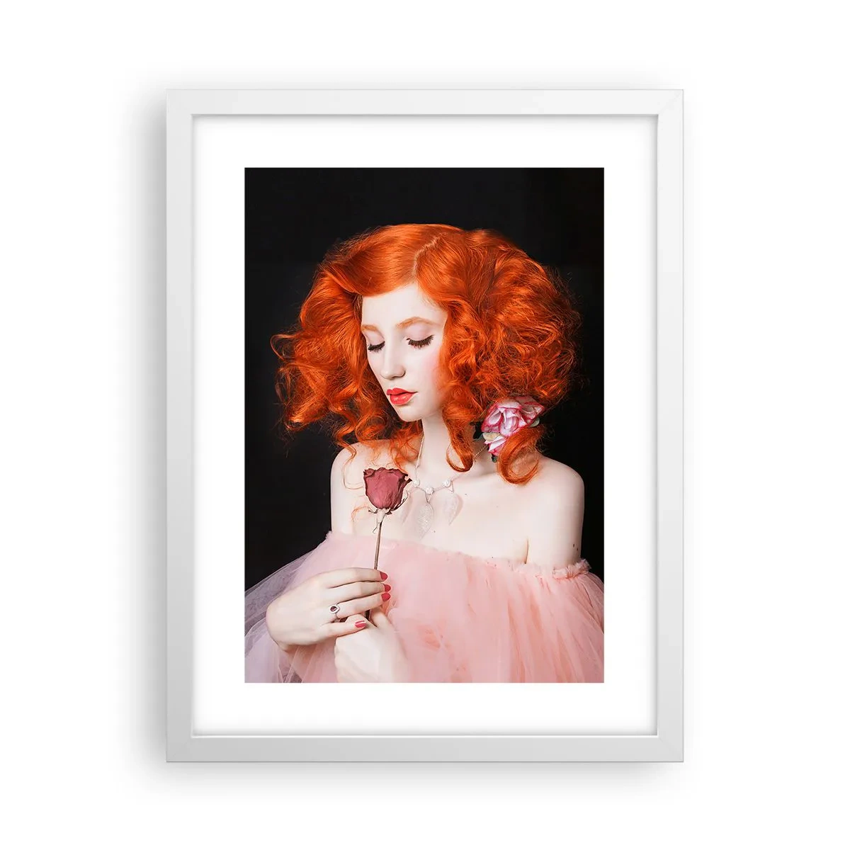 Póster en marco blanco - En estilo barroco - 30x40 cm