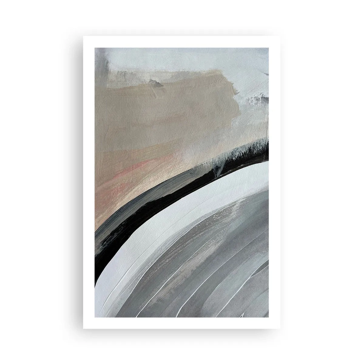 Póster - Composición: un arco negro y gris - 61x91 cm