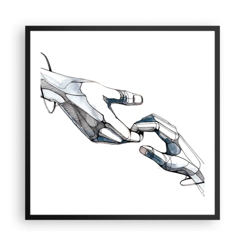 Póster en marco negro - Un buen gesto - 60x60 cm