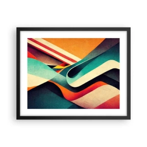 Póster en marco negro - Composición intensa - 50x40 cm