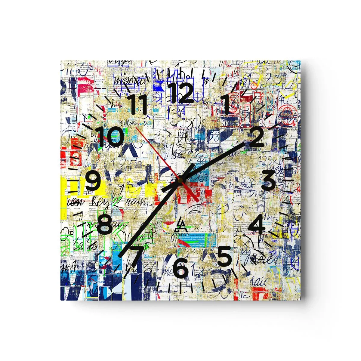 Reloj de pared - Reloj de vidrio - Simplemente agradable a la vista - 40x40 cm