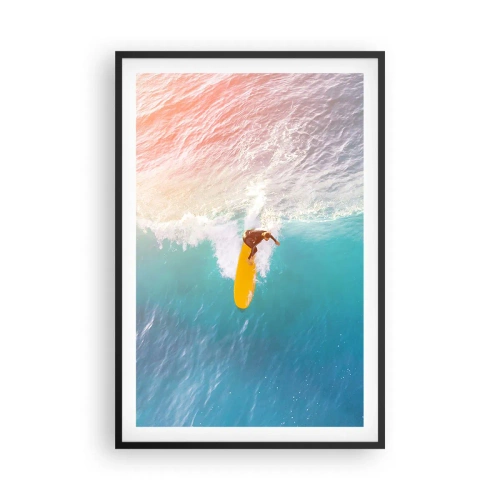 Póster en marco negro - Jinete del océano - 61x91 cm