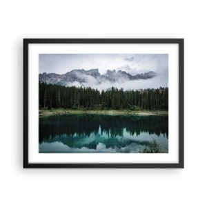 Póster en marco negro - Calla, calla, no despertemos al agua dormida.... - 50x40 cm