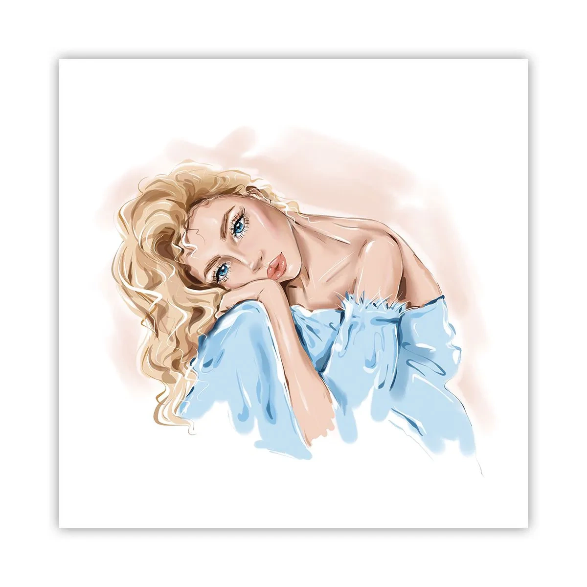 Póster - Soñar en azul - 60x60 cm