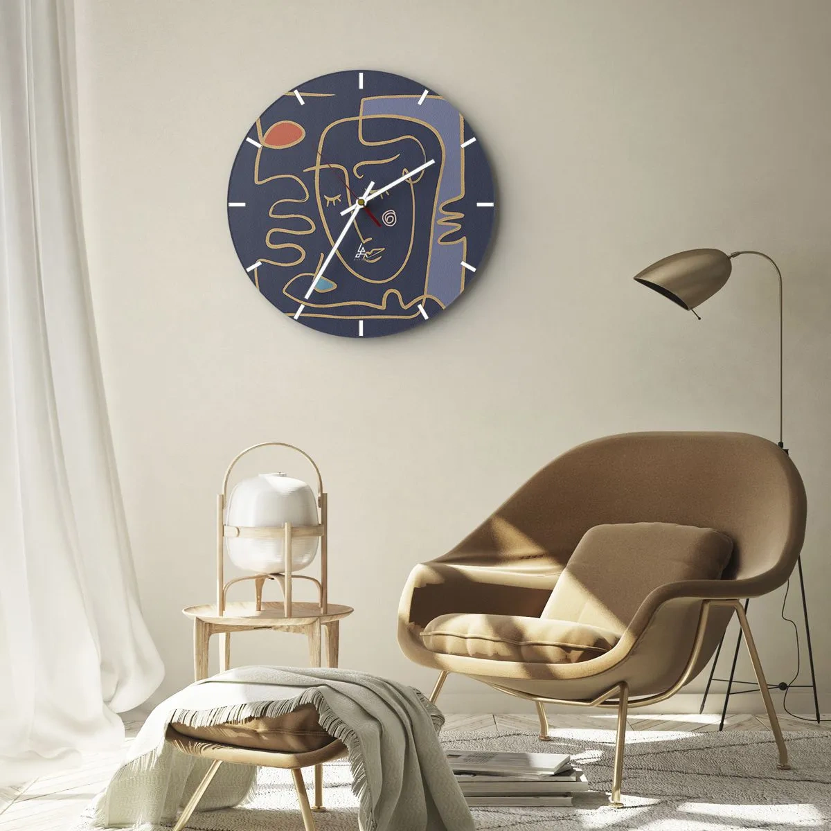Reloj de pared - Reloj de vidrio - En un maravilloso sueño - 40x40 cm