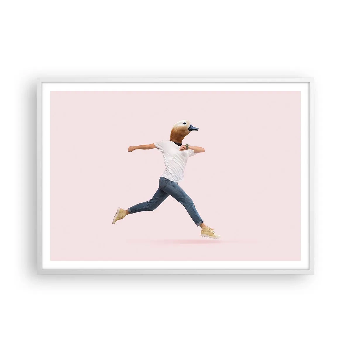 Póster en marco blanco - Una pizca de absurdez - 100x70 cm