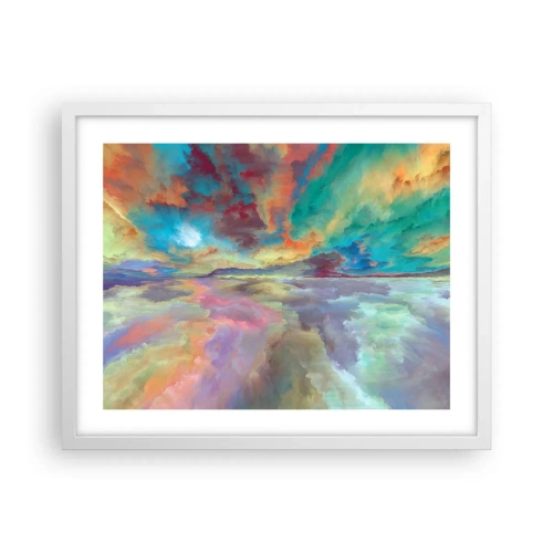 Póster en marco blanco - Dos cielos - 50x40 cm