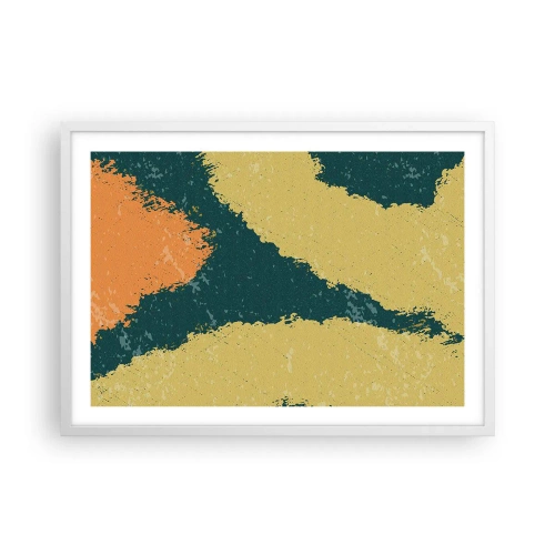 Póster en marco blanco - Abstracción - a cámara lenta - 70x50 cm