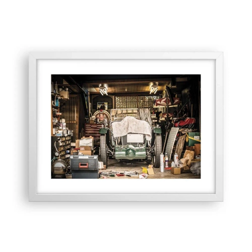 Póster en marco blanco - Volver al pasado - 40x30 cm