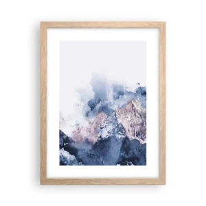 Póster en marco roble claro - El techo del mundo - 30x40 cm